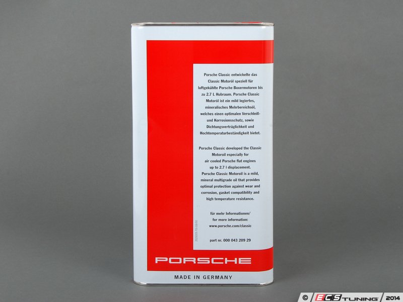 Porsche Classic Motor Oil (20W-50) - 5 Liter