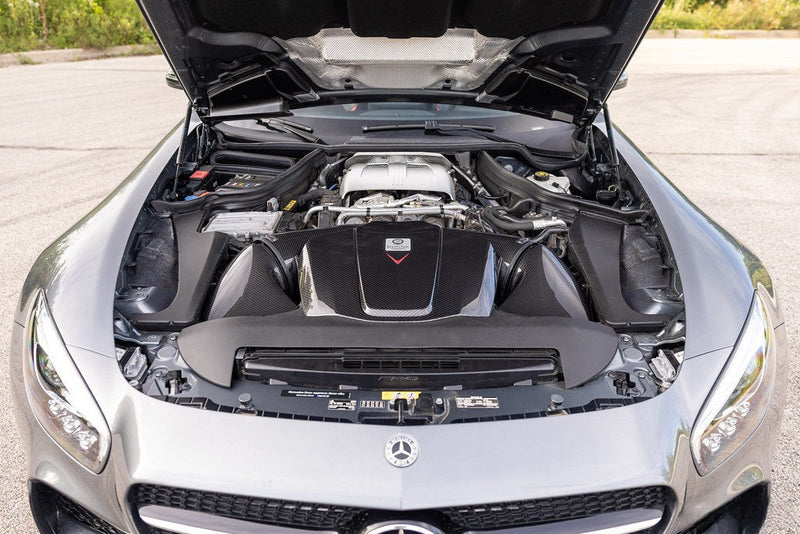 Eventuri Mercedes C190 / R190 AMG GT / GTS / GTR Black Carbon Intake + Engine Cover - Gloss | EVE-AMGGT-CF-INT