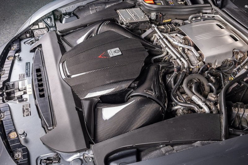 Eventuri Mercedes C190 / R190 AMG GT / GTS / GTR Black Carbon Intake + Engine Cover - Gloss | EVE-AMGGT-CF-INT