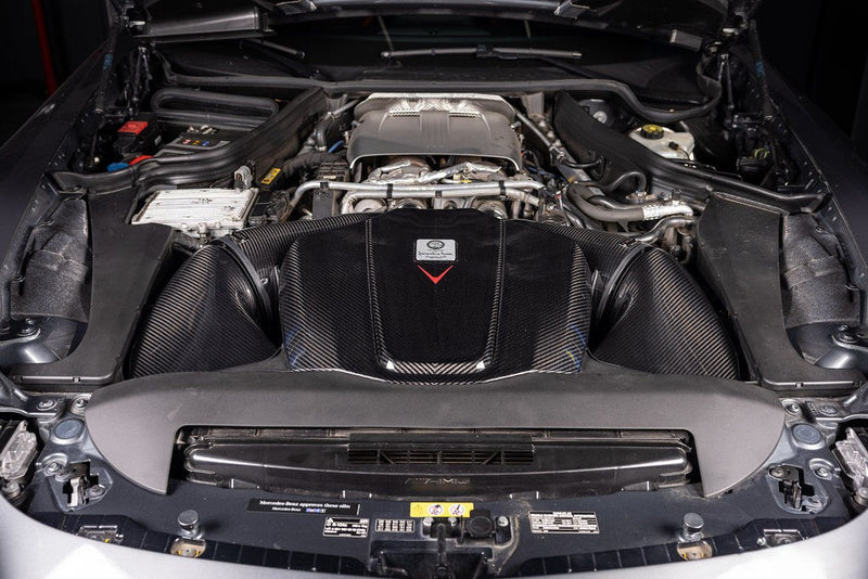 Eventuri Mercedes C190 / R190 AMG GT / GTS / GTR Black Carbon Intake + Engine Cover - Gloss | EVE-AMGGT-CF-INT