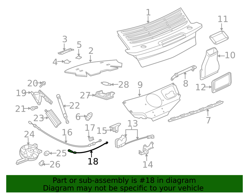 Genuine Porsche parts diagram