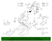 Genuine Porsche parts diagram