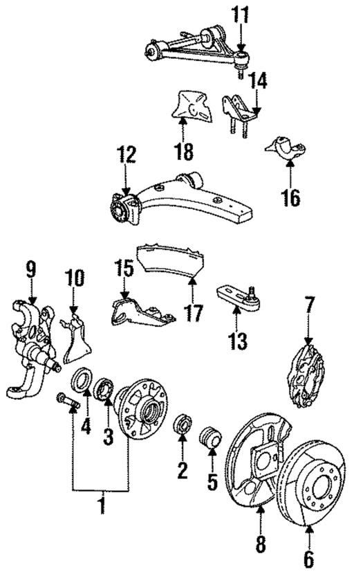 Genuine Porsche parts diagram