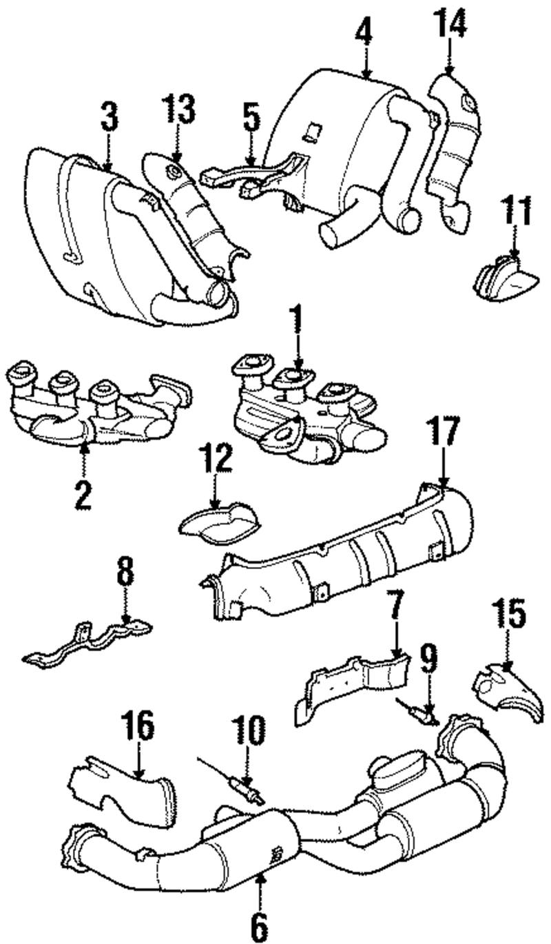 Genuine Porsche parts diagram