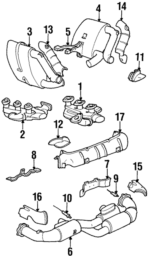 Genuine Porsche parts diagram