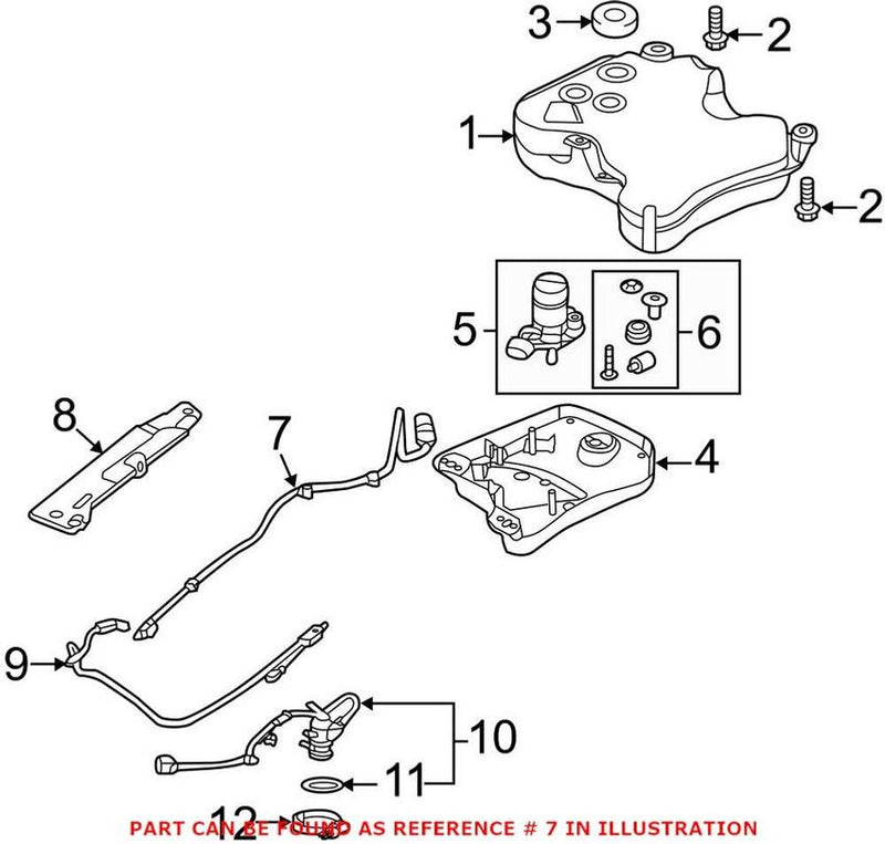 VW Diesel Exhaust Fluid (DEF) Injector Feed Line 561131983C – Genuine VW/Audi
