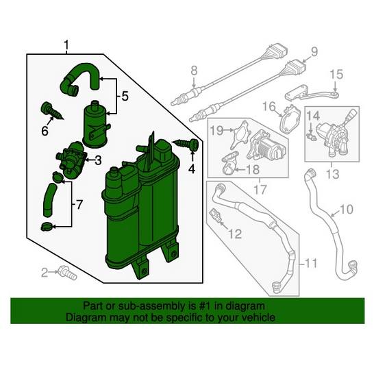 VW Vapor Canister 561201797F – Genuine VW/Audi