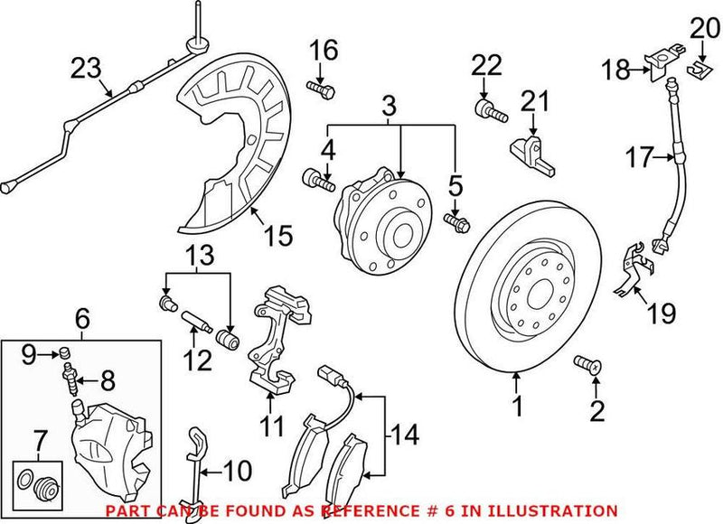 VW Disc Brake Caliper – Front Passenger Side 561615124A