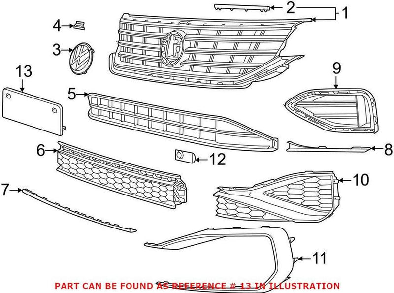 License Plate Bracket – Front