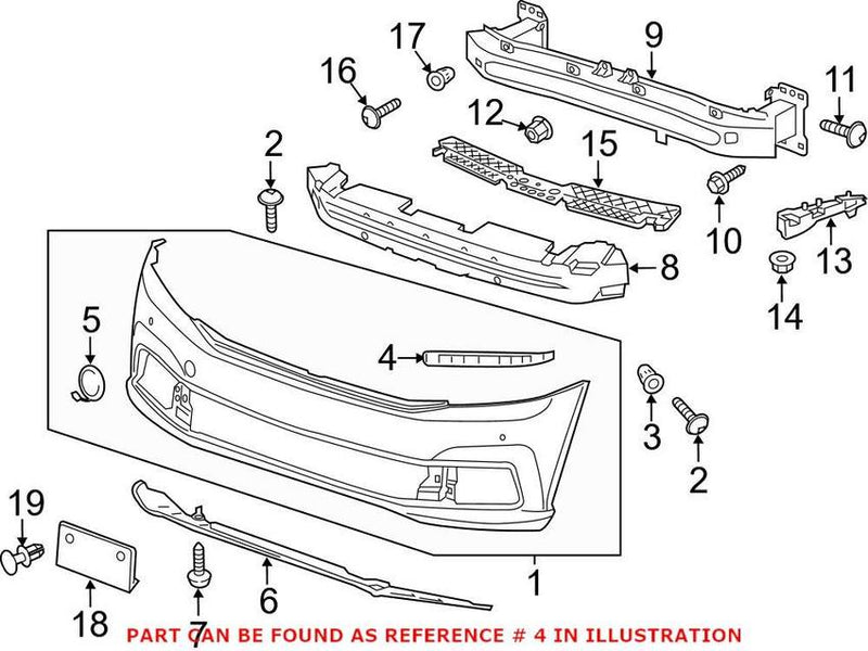 Bumper Cover Support Rail – Front Passenger Side