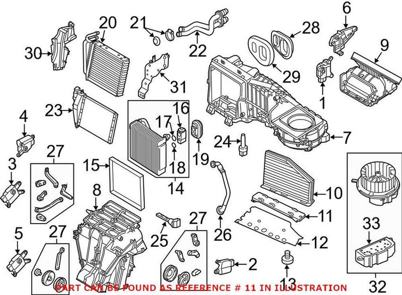 VW Cabin Air Filter Bracket 561819422