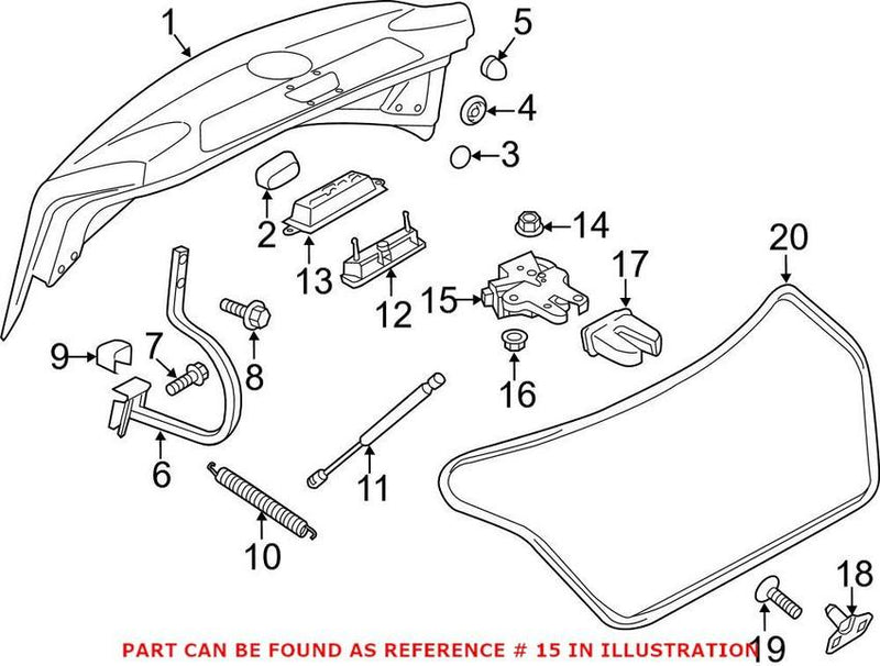 VW Trunk Lock Actuator Motor 561827505B