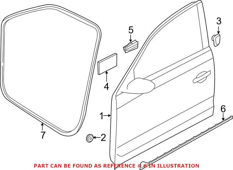 Door Seal – Front Driver Side Lower