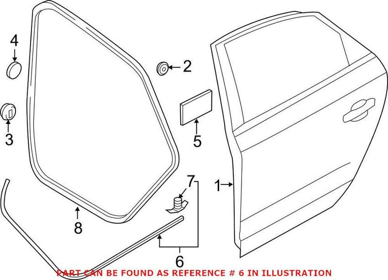 Door Seal – Rear Passenger Side Lower
