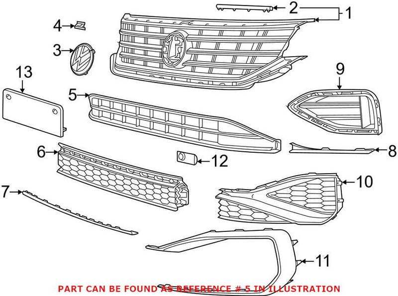 Grille – Front Lower (Without Park Sensors)