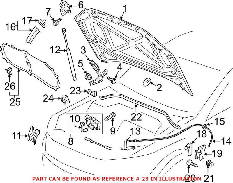 Hood Seal – Front Passenger Side