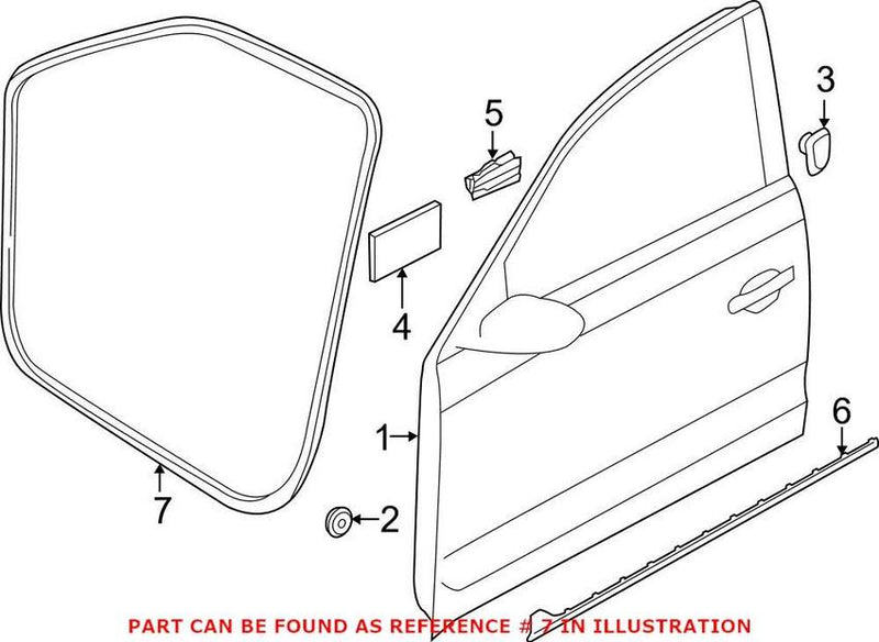 Door Seal – Front Driver Side Inner