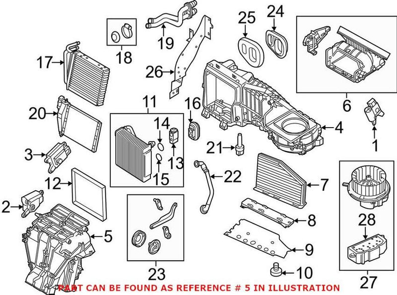 VW HVAC Air Inlet Housing 561898353C – Genuine VW/Audi