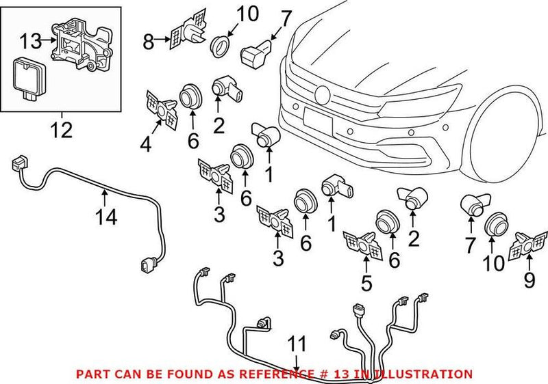 VW Cruise Control Distance Sensor Hardware Kit 561998561 – Genuine VW/Audi