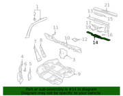 Genuine Porsche parts diagram