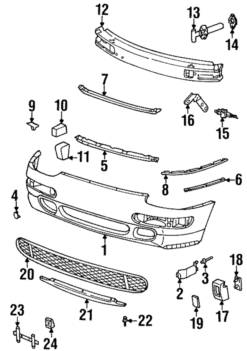 Genuine Porsche parts diagram