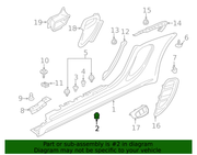 Genuine Porsche parts diagram