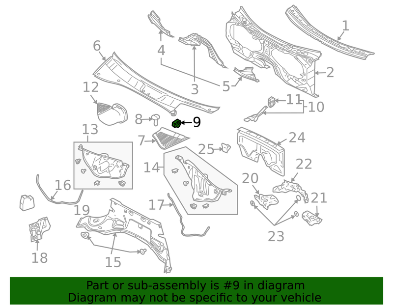 Genuine Porsche parts diagram