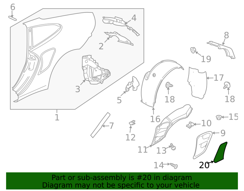 Genuine Porsche parts diagram