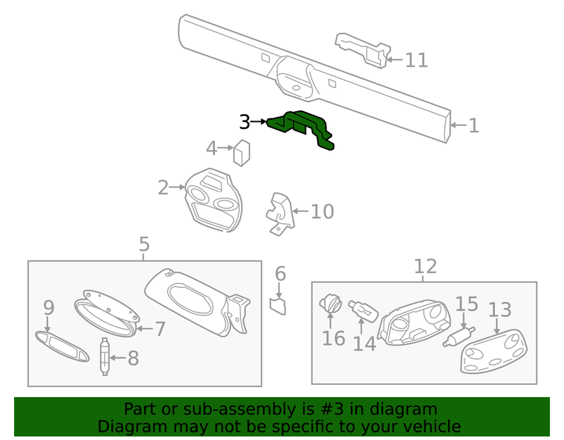Genuine Porsche parts diagram
