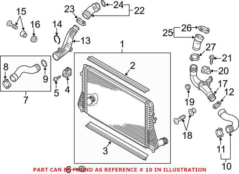 VW Turbocharger Intercooler Pipe 5C0145834