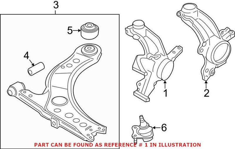 Steering Knuckle – Front Passenger Side