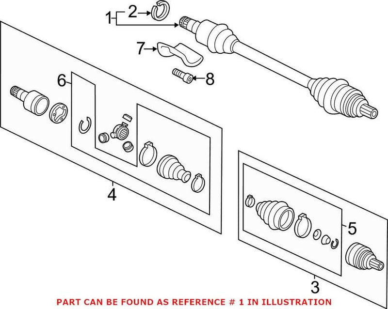 CV Axle Assembly – Front Driver Side