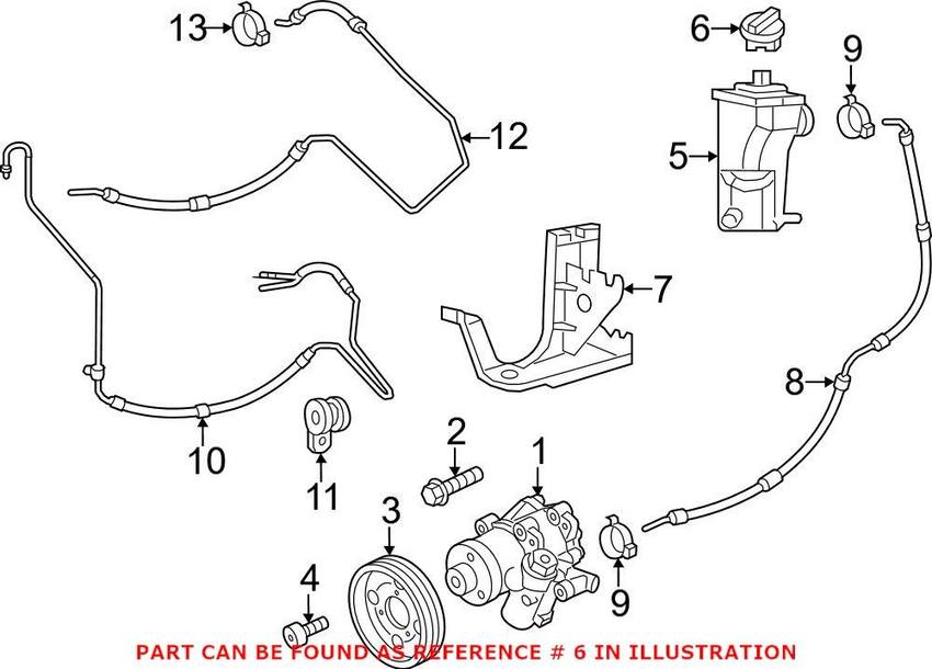 VW Power Steering Reservoir Cap 5C0422376