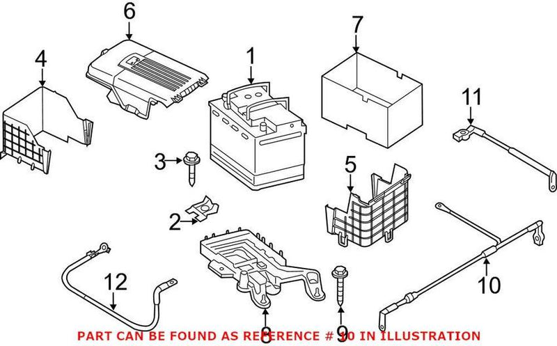 VW Battery Cable 5C0971228M – Genuine VW/Audi