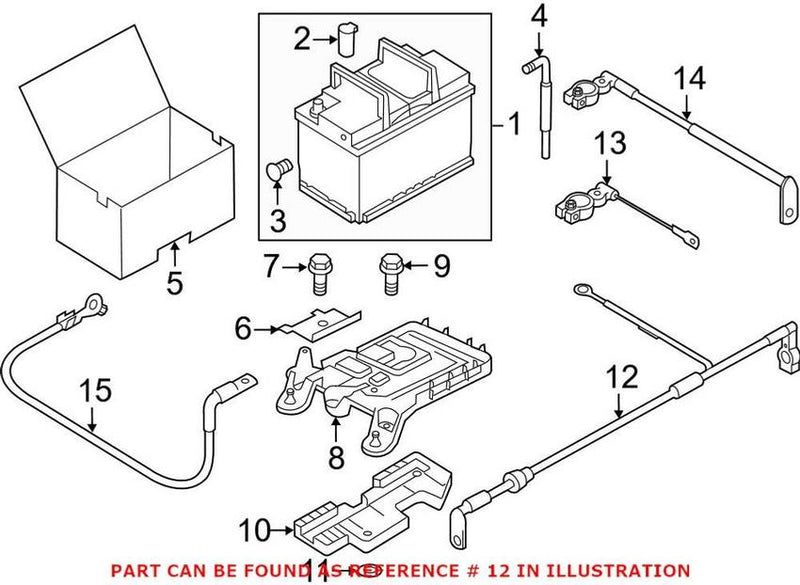 VW Battery Cable 5C0971228N – Genuine VW/Audi