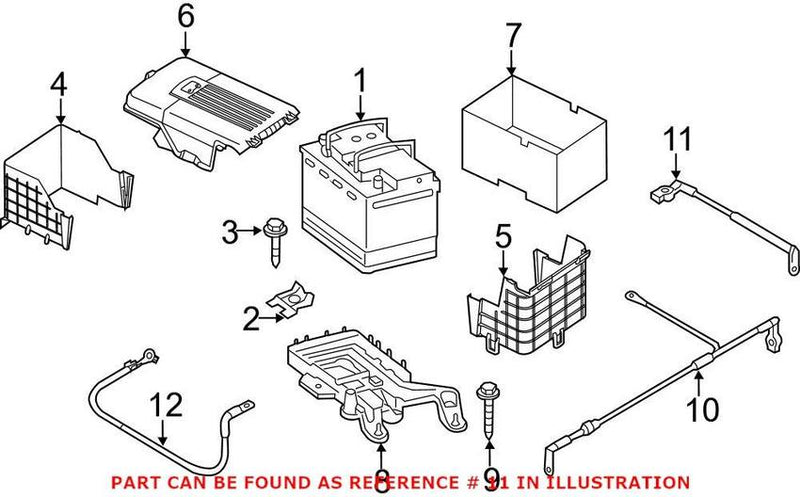 VW Battery Cable 5C0971235B – Genuine VW/Audi