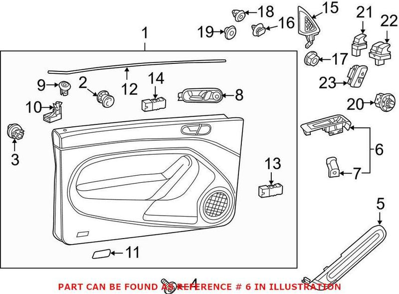 VW Door Window Switch Bezel – Driver Side 5C1867255PX7