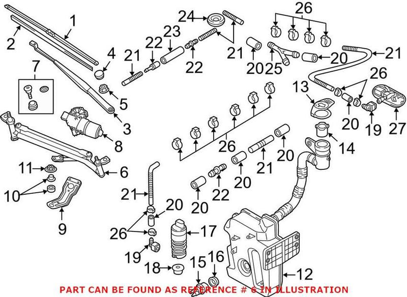 VW Windshield Wiper Linkage 5C1955601B