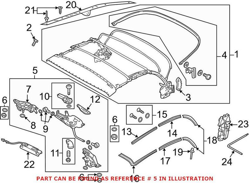 VW Convertible Top Latch 5C3871566A