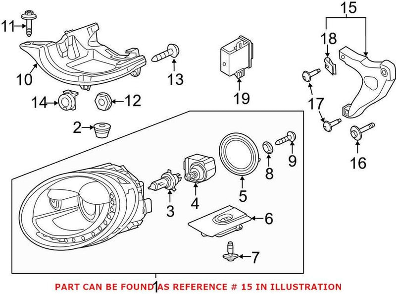 VW Headlight Bracket 5C5810437