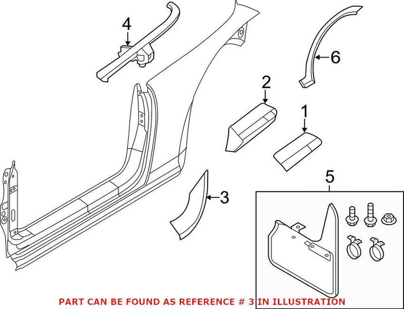 VW Protective Foil – Rear Passenger Side 5C5821714A