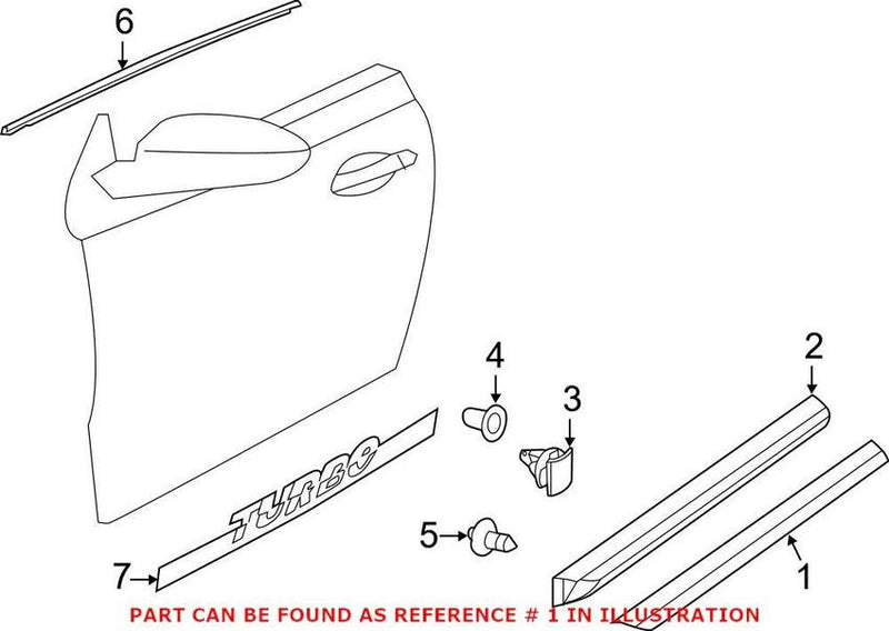 Door Rub Strip – Front Passenger Side