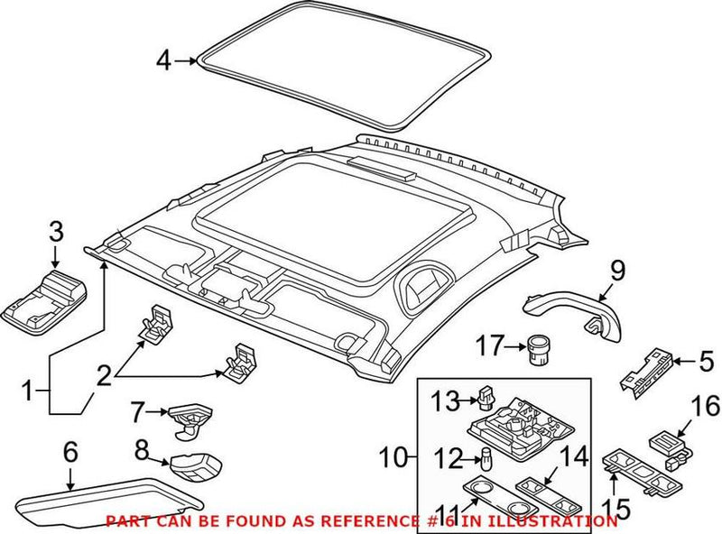 VW Sun Visor – Driver Side 5C5857551BR3H8