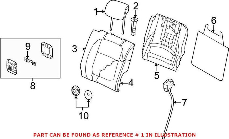 VW Headrest – Rear 5C5885901RUFP