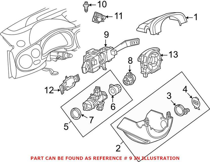 VW Turn Signal / Combination Lever 5C5953513F 9B9 – Genuine VW/Audi