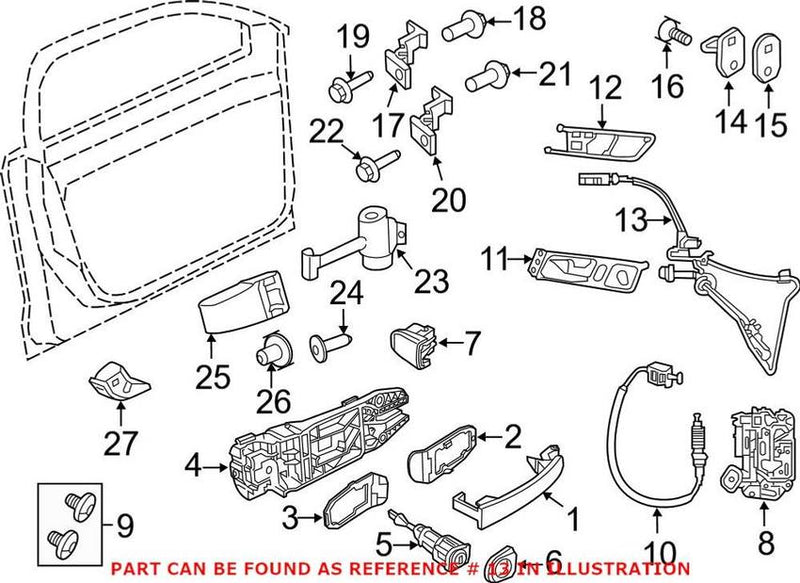 Door Latch Cable – Front Driver Side