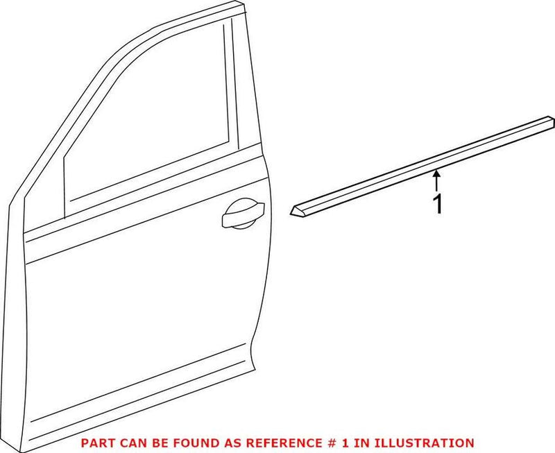 Window Trim Seal – Front Driver Side (Black)