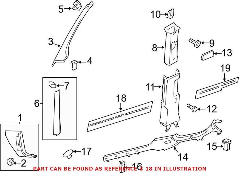 Door Trim Sill Plate Insert – Front Driver Side