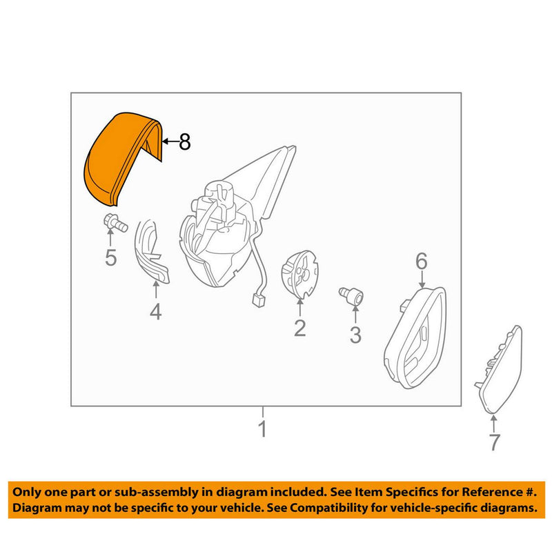 VW Side Mirror Cover – Passenger Side (Un-painted) 5C6857538AGRU