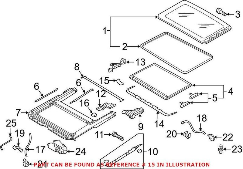 Sunroof Deflector Hinge – Passenger Side